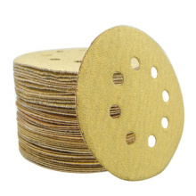 Premium 5-Inch 125mm Gold Alumina Sanding Discs/Sand Disc Abrasive Paper